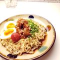 とのチャマ's cooksnap of when they made 焼きとり冷やし氷あえ麺.