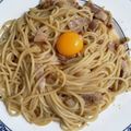 Koagram's cooksnap of when they made 炒め納豆・ベーコンのにんにくパスタ.