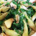 オバビヤブ's cooksnap of when they made 茄子とモロヘイヤのめんつゆ和え.