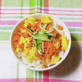 カレンガール's cooksnap of when they made 学校給食の鮭そぼろ丼✽.