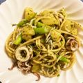 okura_k's cooksnap of when they made 小イカとじゃが芋のジェノベーゼリングイネ.