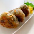 mayurich's cooksnap of when they made 味噌だれ赤飯の焼きおにぎり.