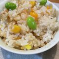 AOARA's cooksnap of when they made 余ったフライドチキンで！炊き込みご飯.