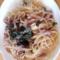 北雪慧花's cooksnap of when they made 豚バラと梅とみょうがのパスタ.