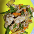 初心者モト's cooksnap of when they made さつまいもとピーマンの肉きんぴら.