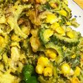 motchママ's cooksnap of when they made コーンとゴーヤのかき揚げ.