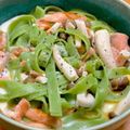 yujif's cooksnap of when they made スモークサーモンとしめじのフェットチーネ.