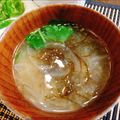 ねずみんパラダイス's cooksnap of when they made 高血圧に＊もずくと玉葱の味噌汁＊.