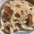 Traudl's cooksnap of when they made 飯泥棒！レンコンとチクワのきんぴら.