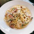 アキンまま's cooksnap of when they made フライパンひとつで☆和風クリームパスタ.