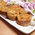Yukiまむ's cooksnap of when they made 残ったハンバーグのタネでレンコンはさみ♪.