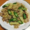 55才のおじさん's cooksnap of when they made 長いもオクラの豚ポンさっぱり炒め♡.