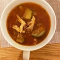 eriiik's cooksnap of when they made ズッキーニと挽き肉のトマトスープ.