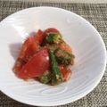 horseland's cooksnap of when they made オクラとトマトの胡麻和え.