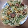クックXSK26S☆'s cooksnap of when they made ウインナとチーズでゴーヤのチヂミ.