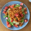 もぐもぐゆみこ's cooksnap of when they made レンジで簡単！大豆タコミートのタコライス.