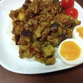 わか's cooksnap of when they made レンジで！大豆のお肉のなすキーマカレー.