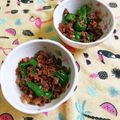 ﾁｲﾁｬﾝﾏﾏ's cooksnap of when they made 万願寺ひき肉炒め.