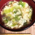 ノビル's cooksnap of when they made 優しい♡レタス&卵のチーズinスープ♡.