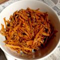 initium's cooksnap of when they made カシューナッツのキャロットラペ★スパイス.