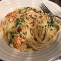 crgong's cooksnap of when they made 鮭クリームパスタ ～牛乳～.