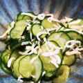 まゆ＊。's cooksnap of when they made 釜揚げしらすときゅうりのぽん酢和え.