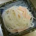 由芽15's cooksnap of when they made レンジで簡単☆春雨サラダ・マヨネーズ味。.