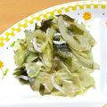 ポンちゃん♡'s cooksnap of when they made ごま油香る♪キャベツとわかめの梅肉和え.