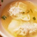 とものりのもと's cooksnap of when they made ワンタンスープ用の豚挽肉ヒラヒラワンタン.