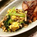 2michi's cooksnap of when they made キノコと小松菜のふわふわ卵炒め.