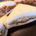 ☆かおりﾝｺﾞ☆'s cooksnap of when they made 餃子のタネが余ったら、厚揚げでサンド。.