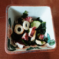 G_Yossan's cooksnap of when they made タコときゅうりとちくわの酢の物♪.