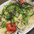 ＣＴＵ's cooksnap of when they made あさり♪トマトの大葉たっぷり乗せパスタ♪.