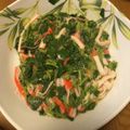 ととてひま74☆'s cooksnap of when they made 夏にさっぱり☆モロヘイヤとカニカマ酢の物.