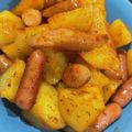 y_u♡'s cooksnap of when they made ポテトとウインナー❀ฺカレーケチャップ.