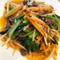 クックHH0FUU☆'s cooksnap of when they made ☆もやしと小松菜のひき肉炒め☆.