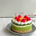 ももおやつ's cooksnap of when they made 抹茶のレアチーズケーキ.
