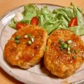 もんしゅしゅ's cooksnap of when they made ✿鶏ひき肉と葱の味噌照り焼きハンバーグ✿.