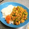 卯月のうさぎ２０１４'s cooksnap of when they made ピーマンと鶏ミンチのドライカレー.