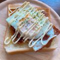 hinamama❁'s cooksnap of when they made 豚玉マヨトースト☆.