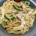ズッキーーニ's cooksnap of when they made ゴーヤとツナのバター醤油スパゲティー.
