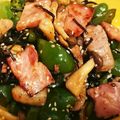naki1227's cooksnap of when they made ピーマン、しめじ、ベーコンの塩昆布炒め.