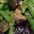 kanadoras's cooksnap of when they made お弁当★業スーなすとアスパラのピリ辛冷菜.