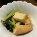 クック97DC51☆'s cooksnap of when they made 簡単☆小松菜と豆苗、油揚げの煮浸し.