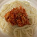 さおりん's cooksnap of when they made ほぼ5分で完成！冷やし豆乳豚キムチうどん.