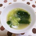ﾁｲﾁｬﾝﾏﾏ's cooksnap of when they made 簡単♪キャベツ入り☆わかめスープ.
