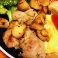 starvpink's cooksnap of when they made チキン＆マッシュルーム★バジルソース焼き.
