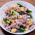 ポニーリボン's cooksnap of when they made オクラと豚肉の塩胡椒炒め.