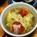 智☆恵's cooksnap of when they made トマト＆レタスのたまごスープ.