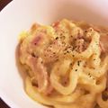なーなちゃん's cooksnap of when they made mレンジで♪和風カルボナーラうどん.